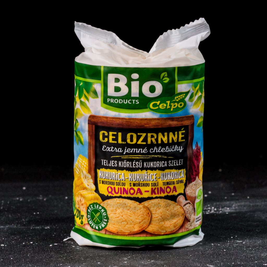 BIO celozrnné chlebíčky - kukuričné s quinoou a morskou soľou 100 g