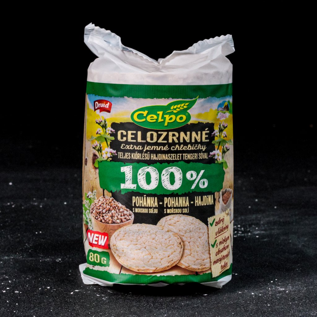 Celozrnné chlebíčky pohánkové s morskou soľou 80g (100% natural)