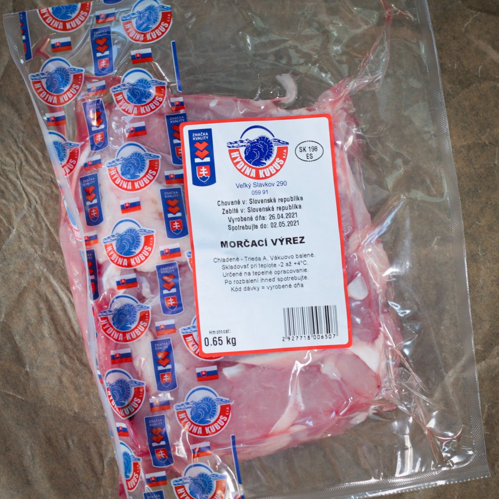 Morčací VÝREZ - mäso na guláš 600g (bal. cca 500-700g)