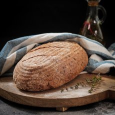 BIO špaldový chlieb s ĽANOM - celozrnný, kváskový 500g (ovál)