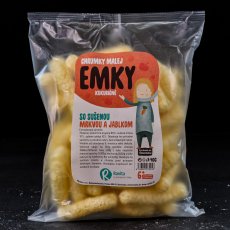 Chrumky malej Emky - kukuričné so sušenou mrkvou a jablkom 40 g