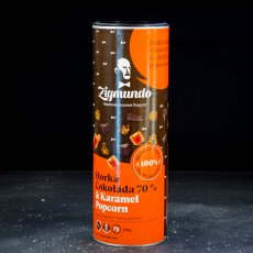 Horká Čokoláda 70% & Karamel Popcorn - tubus 250 g