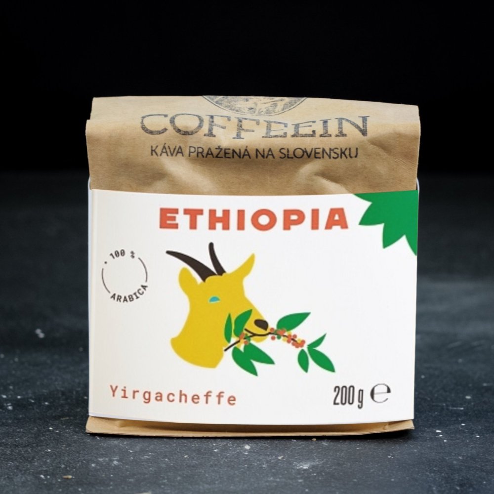 Etiopia Yirgacheffe - zrnková káva (tmavé praženie) 200 g