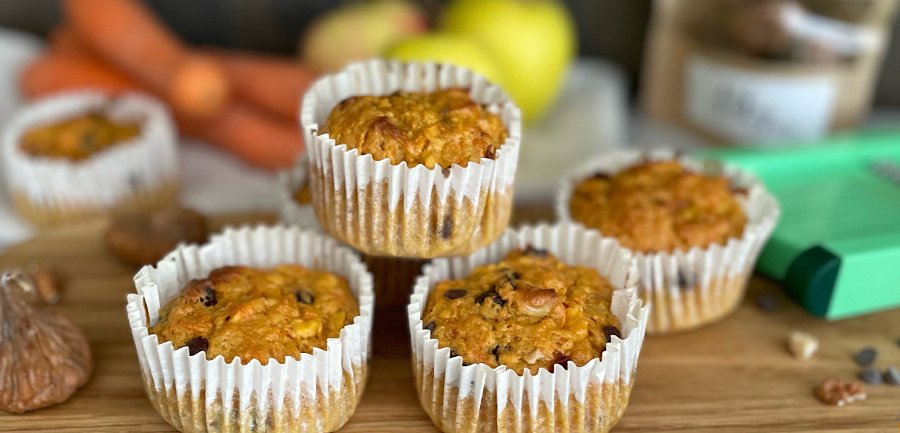 Jablkovo mrkvové muffiny