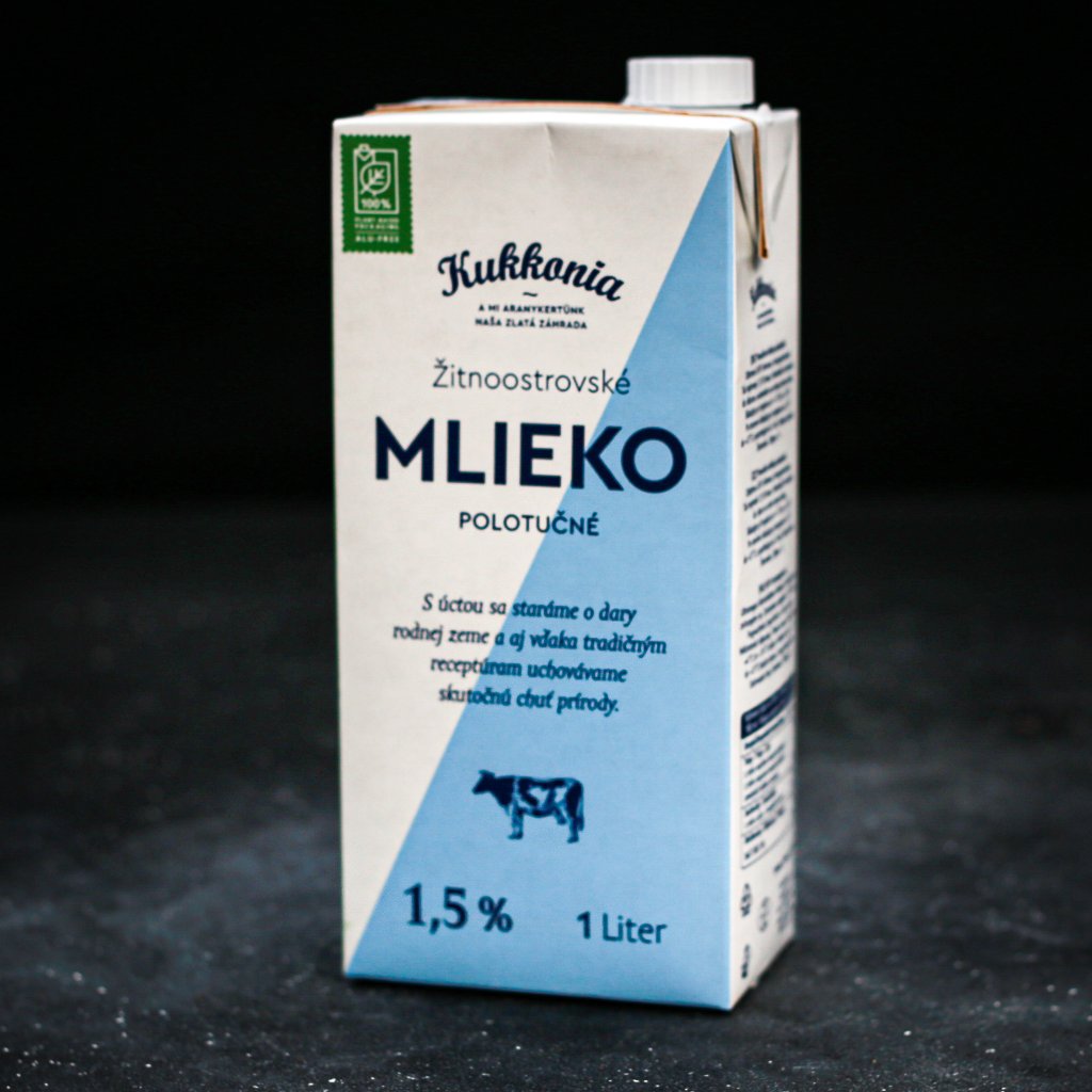 Mlieko - trvanlivé, polotučné (UHT) 1,5% 1L