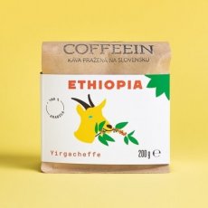 Etiopia Yirgacheffe - zrnková káva (svetlé praženie) 200 g