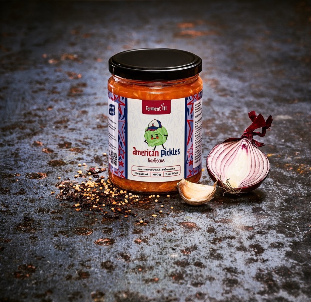 American Pickles barbecue (nepasterizované) 490 g (FERMENT IT)